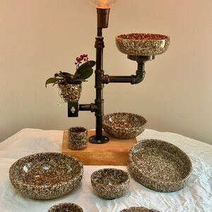 Artisan Stone & Shell Accent Pieces in various sizes